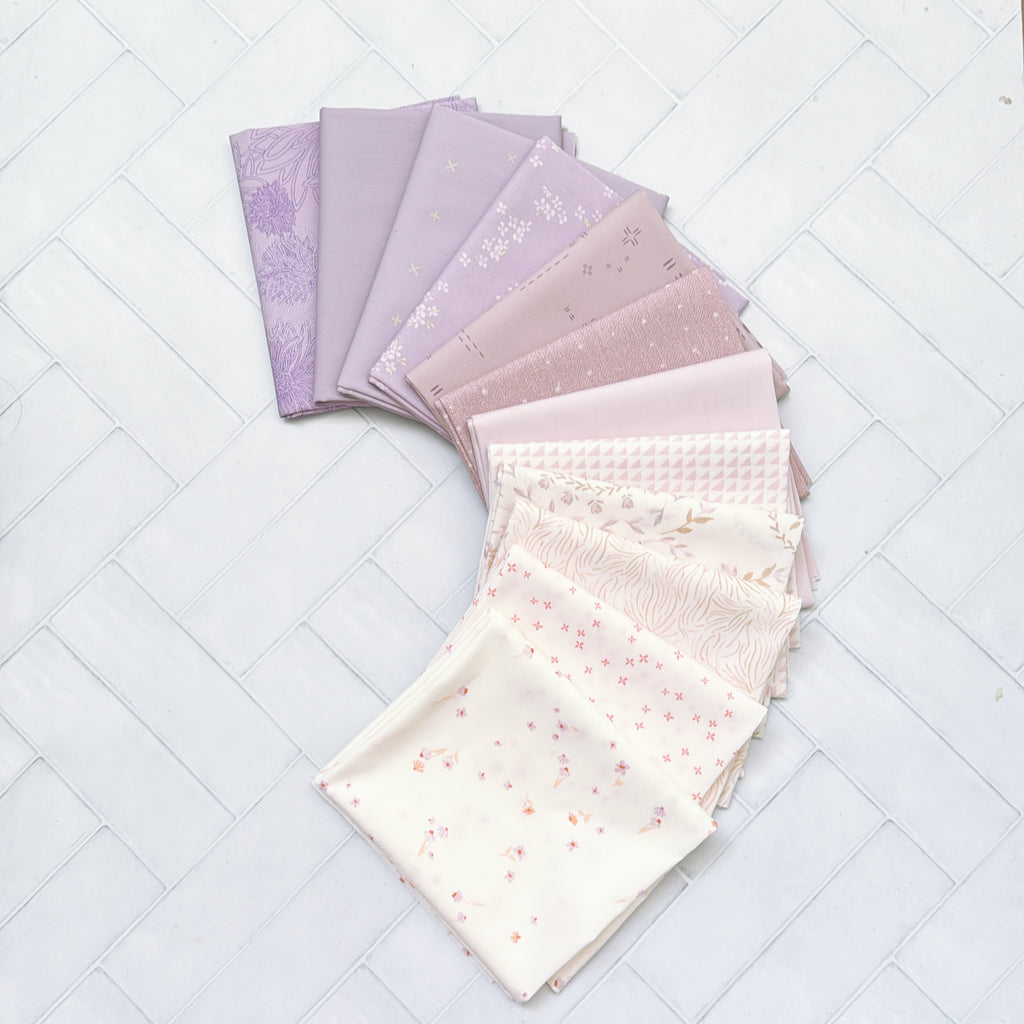 {New Arrival} Art Gallery Fabrics Curated Bundle Fat Quarter Bundle x 12 Pieces Lavender Haze
