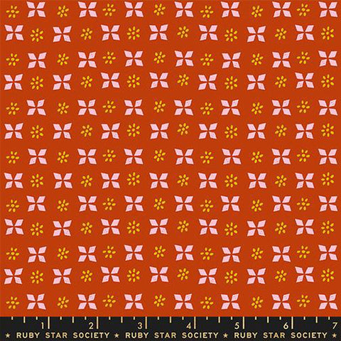 {New Arrival}  Moda Ruby Star Society Sugar Maple Retro Geometric Cayenne FAT QUARTER