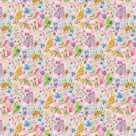 {New Arrival} Camelot Fabrics Nature's Melody Pink Nature's Melody
