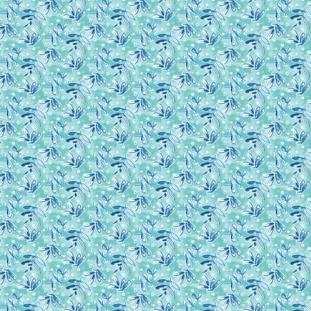 {New Arrival} Camelot Fabrics Nature's Melody Blue Botanical Leaves