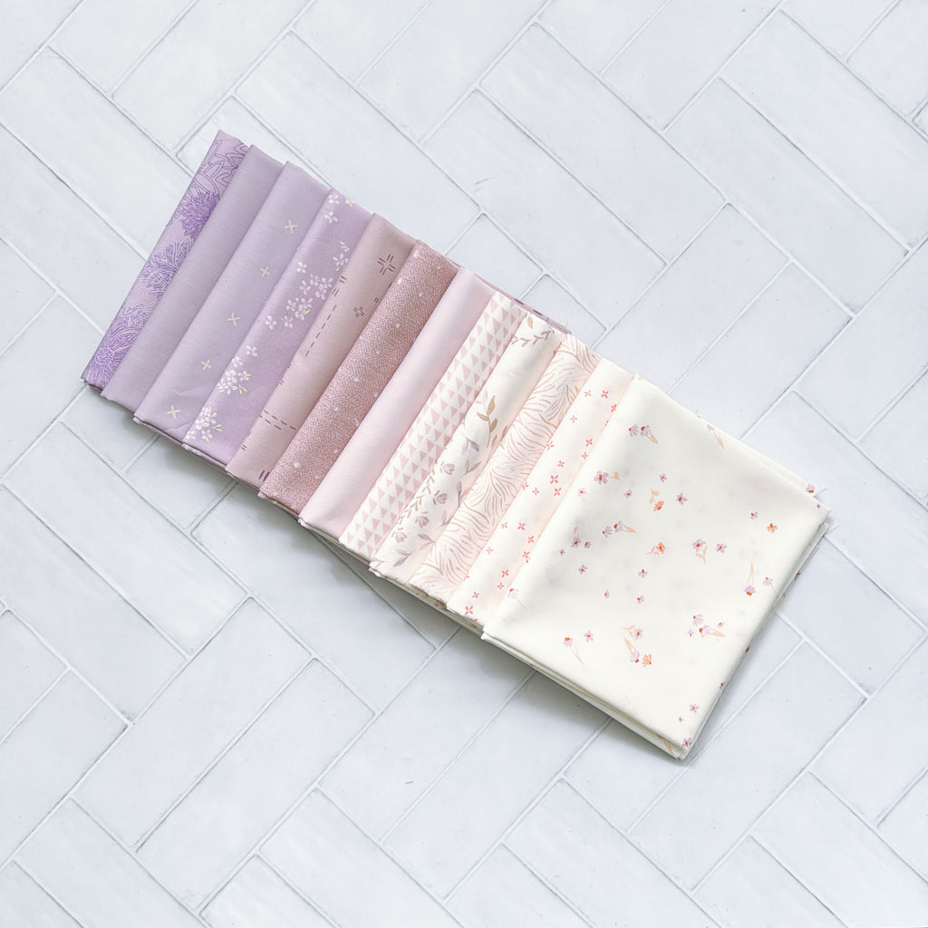 {New Arrival} Art Gallery Fabrics Curated Bundle Fat Quarter Bundle x 12 Pieces Lavender Haze