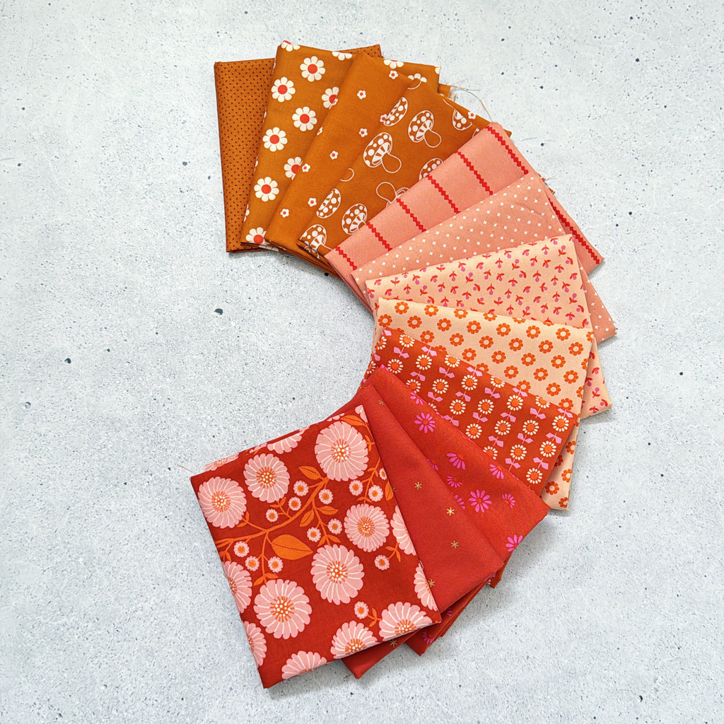 {New Arrival} Moda Ruby Star Society Curated Fat Quarter Bundle x 12 Pieces Pecan
