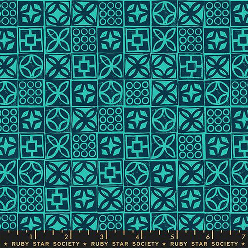 {Pre-Order April/May} Moda Ruby Star Society Poolside Too Architectural Blocks Peacock