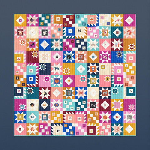 {Pre-Order May} Moda Ruby Star Society Projects with Purpose Ten Years of Magic Quilt Top 203cm x 203cm (80" x 80")