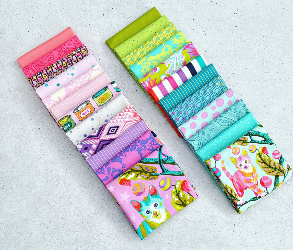 {New Arrival} FreeSpirit Tula Pink Tabby Road Deja Vu & True Colours Mixed Fat Quarter 24pcs