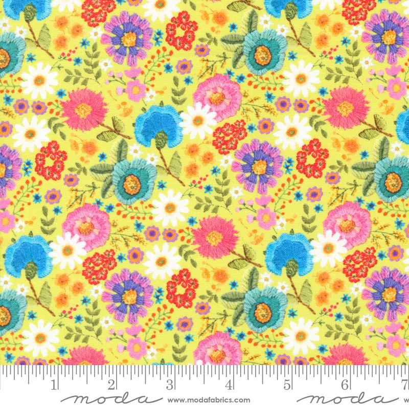 {New Arrival} Moda Cathe Holden Vintage Soul Ditsy Floral Chartreuse
