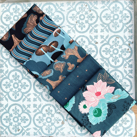 {New Arrival} Moda Ruby Star Society Sampler Curated Fat Quarter Bundle x 6 Smoke Elixir