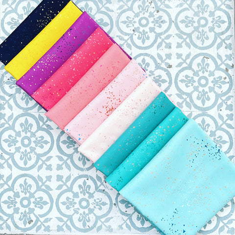 {New Arrival} Moda Ruby Star Society Speckled Fat Quarter Bundle x 10 Pieces Rainbow Bright