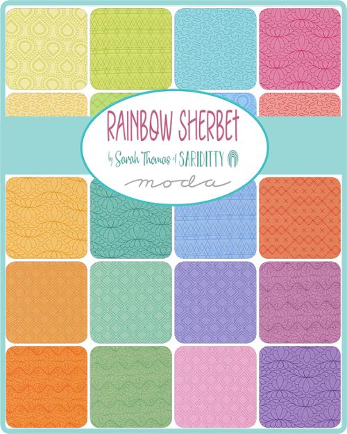 {New Arrival} Moda Rainbow Sherbet 5" Squares