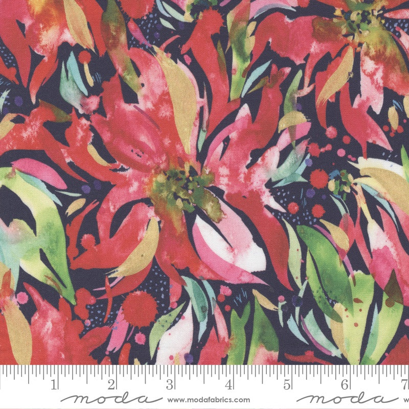 {New Arrival} Moda Create Joy Project Comfort & Joy Merriment Florals Midnight