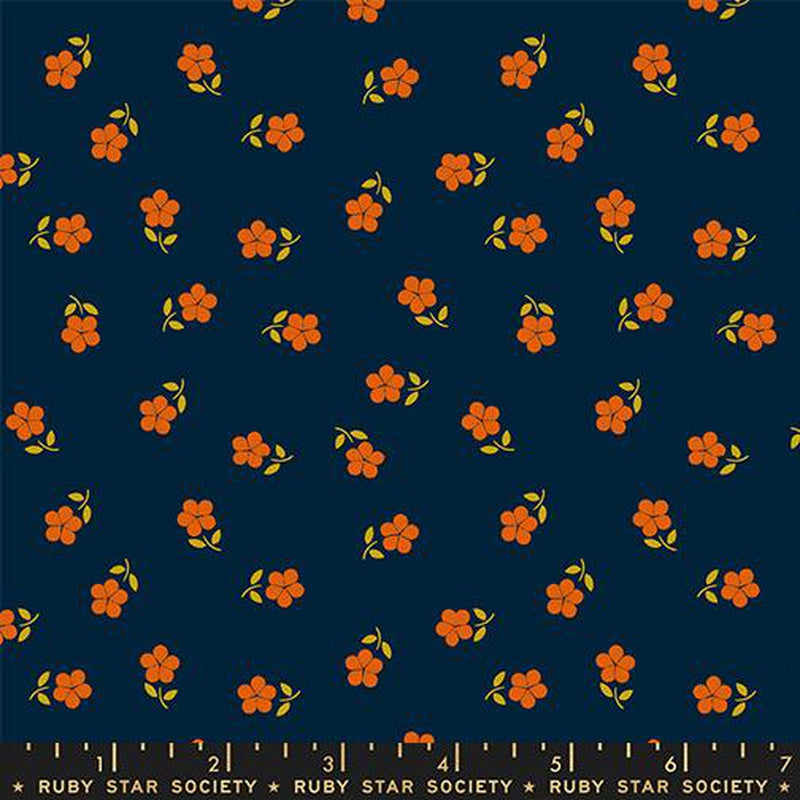 {New Arrival} Moda Ruby Star Society Sugar Maple Petal Florals Ditsy Navy