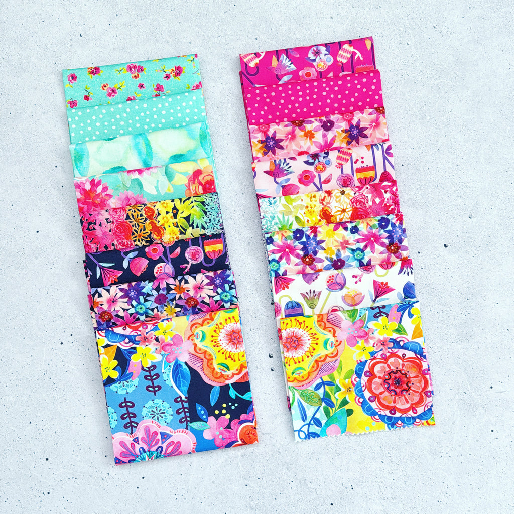 {New Arrival} Moda Flower Patches Fat Quarter Bundle x 16 Pieces