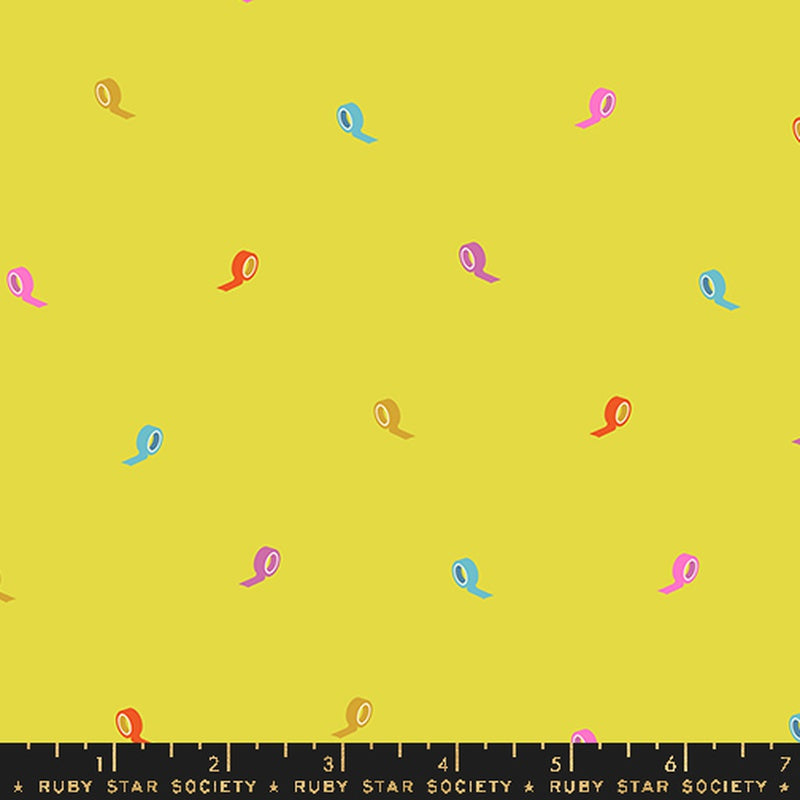 {New Arrival}  Moda Ruby Star Society Washi Plus Roll With it Citron