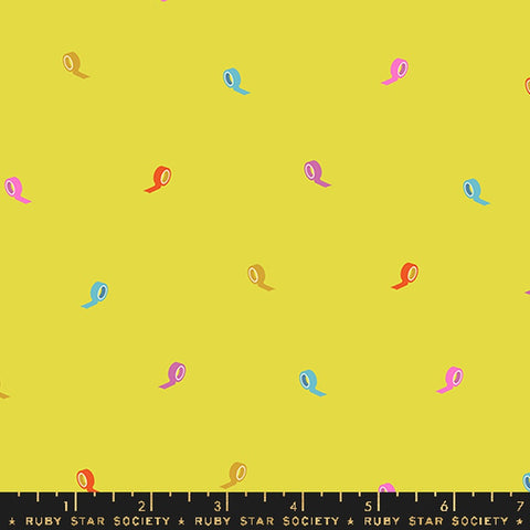 {New Arrival}  Moda Ruby Star Society Washi Plus Roll With it Citron