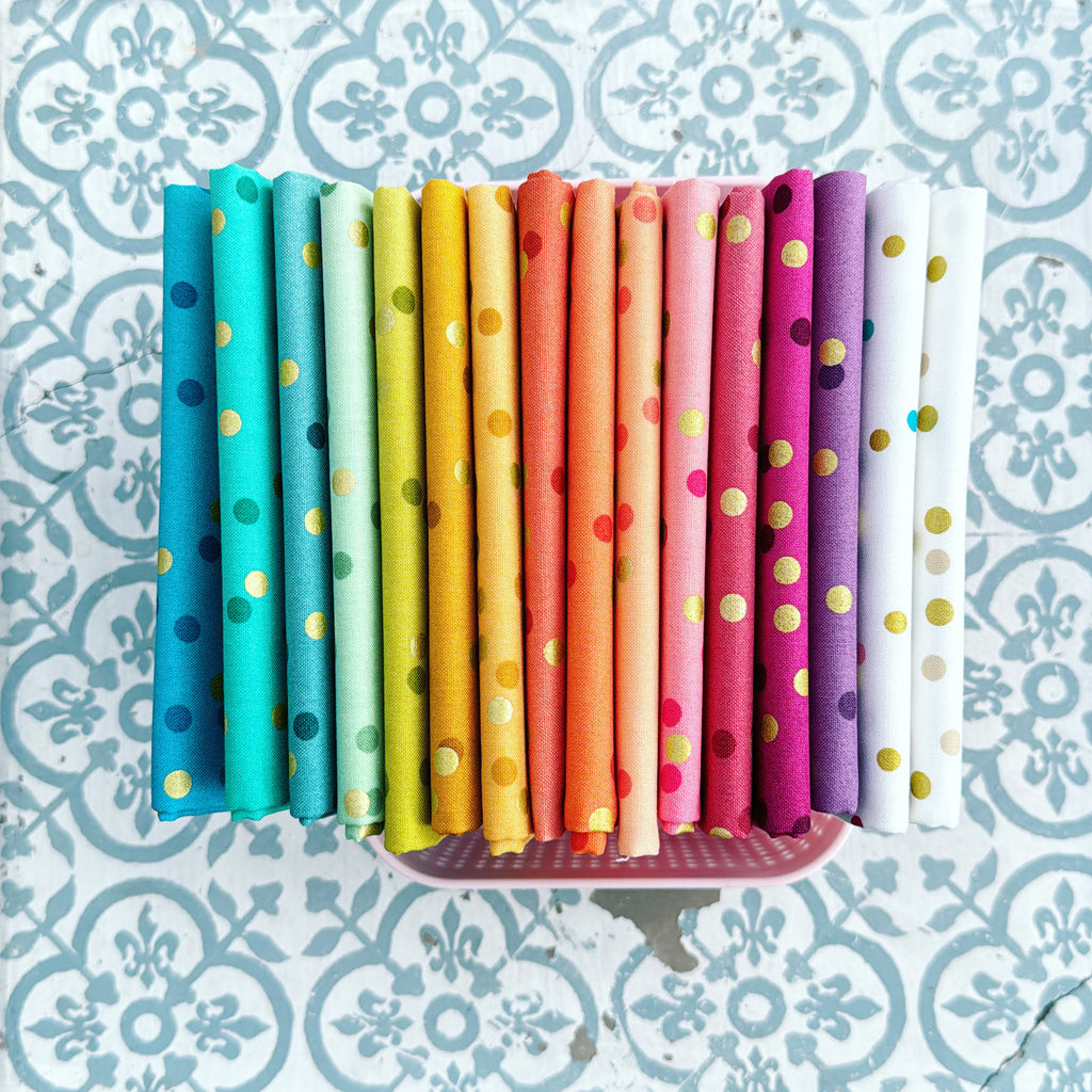 {New Arrival} Moda Ombre Confetti Metallics Fat Quarter Bundle x 16
