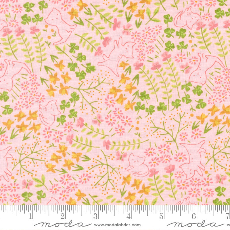 {New Arrival} Moda Stacy Iest Hsu Here Kitty Kitty Garden Kitty Pink