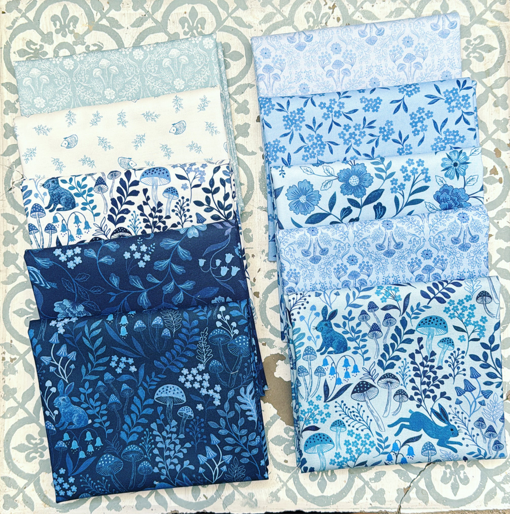 {New Arrival} Lewis & Irene Fabric Forget-Me-Not Lane Fat Quarter Bundle x 10 Pieces