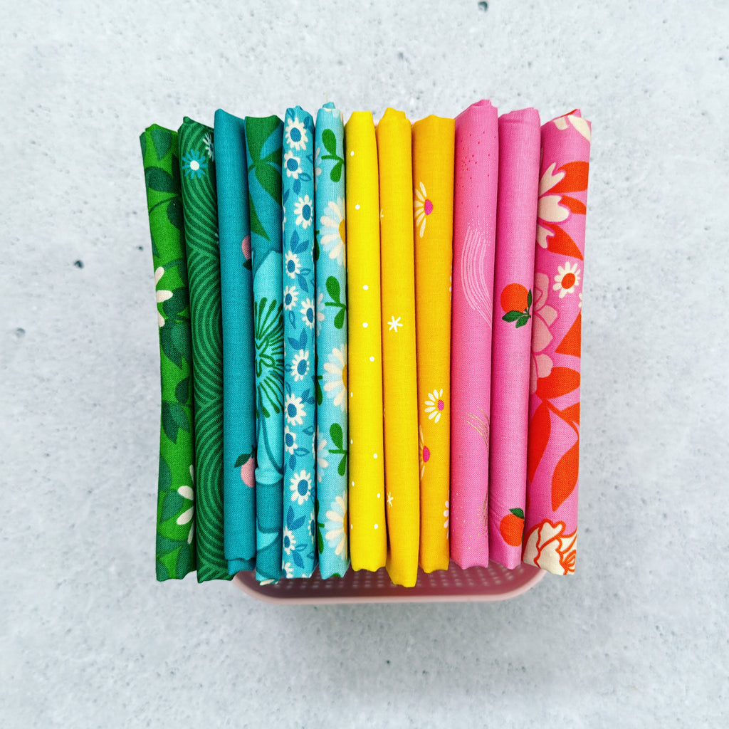 {New Arrival} Moda Ruby Star Society Curated Fat Quarter Bundle x 12 Bloom Bright