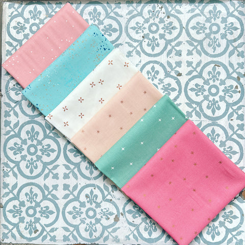 {New Arrival} Moda Ruby Star Society Sampler Curated Fat Quarter Bundle x 6 Blenders Sorbet