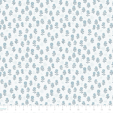 {New Arrival} Camelot Fabrics Bunny Dreams Moon Flowers White