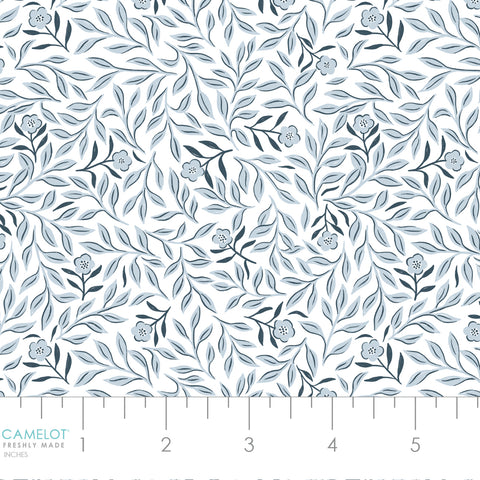 {New Arrival} Camelot Fabrics Bunny Dreams Sleepy Botanicals White