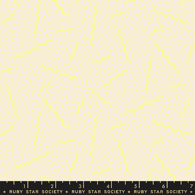 {New Arrival} Moda Ruby Star Society Sugar Cone Ripple Neon Yellow FAT QUARTER