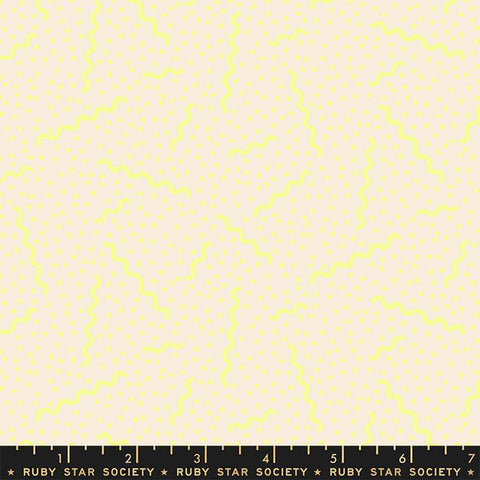 {New Arrival} Moda Ruby Star Society Sugar Cone Ripple Neon Yellow FAT QUARTER