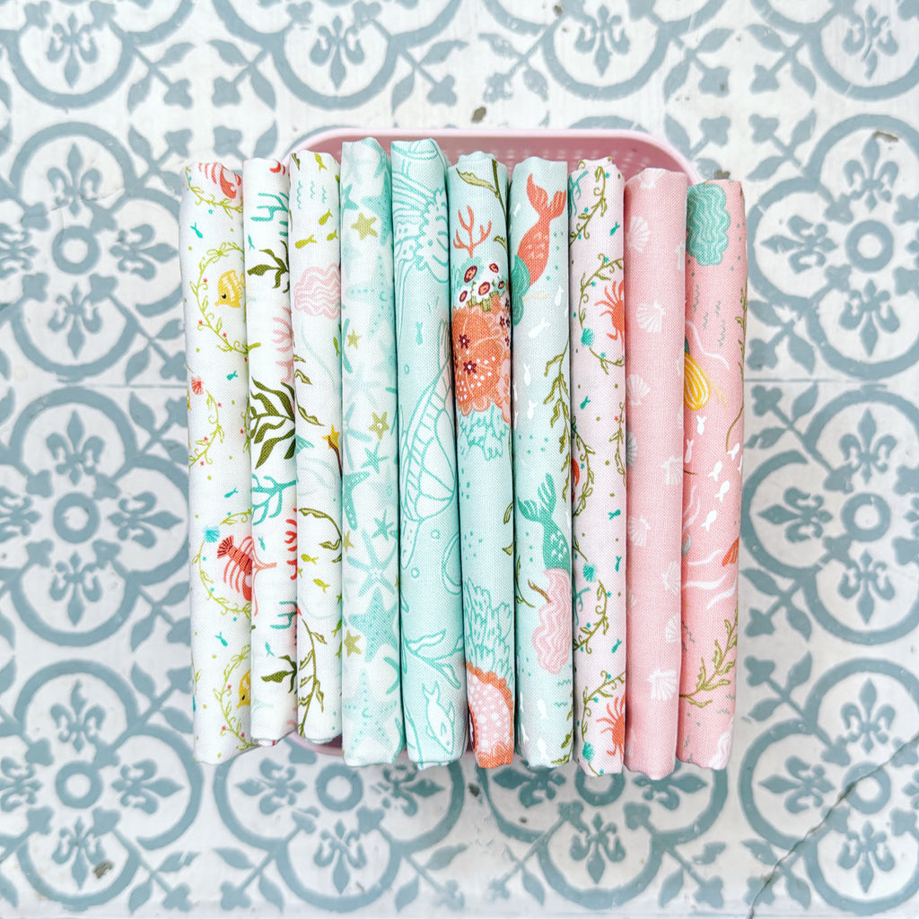 Moda Stacy Iest Hsu The Sea & Me Fat Quarter Bundle x 10 Fat Quarters Mixed Bundle
