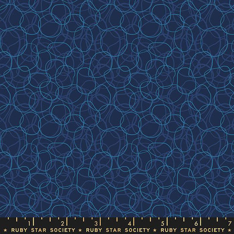 {New Arrival} Moda Ruby Star Society Verbena Rubber Bands Navy