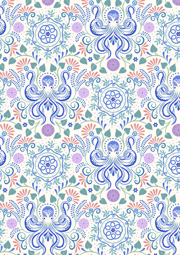 {New Arrival} Lewis & Irene Fabric Chalki - Chalki on Cream