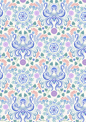 {New Arrival} Lewis & Irene Fabric Chalki - Chalki on Cream