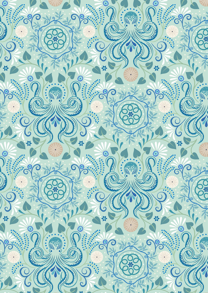 {New Arrival} Lewis & Irene Fabric Chalki - Chalki on Pale Green