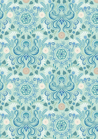 {New Arrival} Lewis & Irene Fabric Chalki - Chalki on Pale Green