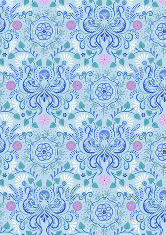 {New Arrival} Lewis & Irene Fabric Chalki - Chalki on Light Blue