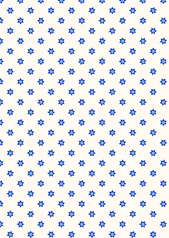 {New Arrival} Lewis & Irene Fabric Chalki Mati Star on White