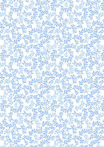 {New Arrival} Lewis & Irene Fabric Chalki Soft Blue Olive Branch