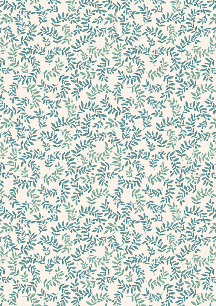 {New Arrival} Lewis & Irene Fabric Chalki Soft Greens Olive Branch