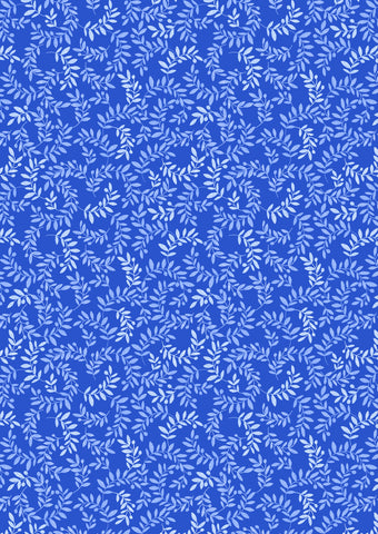 {New Arrival} Lewis & Irene Fabric Chalki Greek Blues Olive Branch