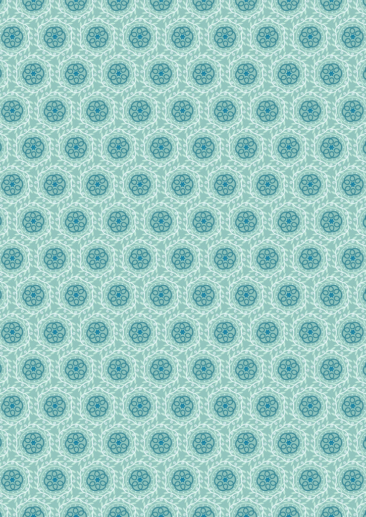 {New Arrival}  Lewis & Irene Fabric Chalki Tile on Green