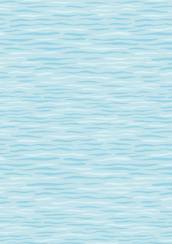 {New Arrival} Lewis & Irene Fabrics Puffin Rock Light Blue Waves