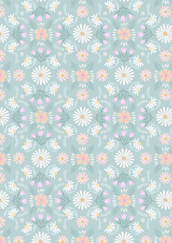 {New Arrival} Lewis & Irene Fabrics Honey Sweet- Honey Sweet Flowers- Blue