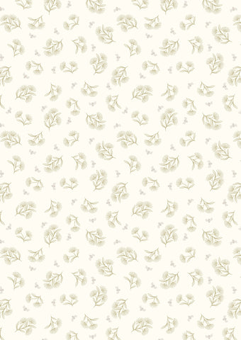 {New Arrival} Lewis & Irene Fabrics Honey Sweet- Tiny Floral Bee- Cream