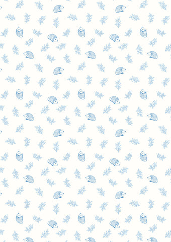 {New Arrival} Lewis & Irene Fabrics Forget-Me-Not Lane Little Hedgehog Cream