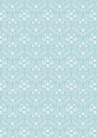 {New Arrival} Lewis & Irene Fabrics Forget-Me-Not Lane Woodland Mushrooms Pale Duck Egg