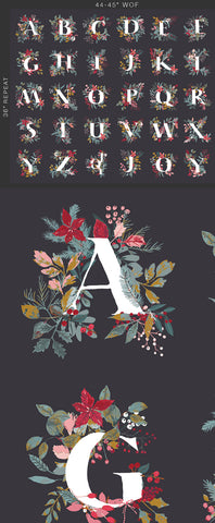 {New Arrival} Art Gallery Fabrics Adventale Jingle All the Letters Panel