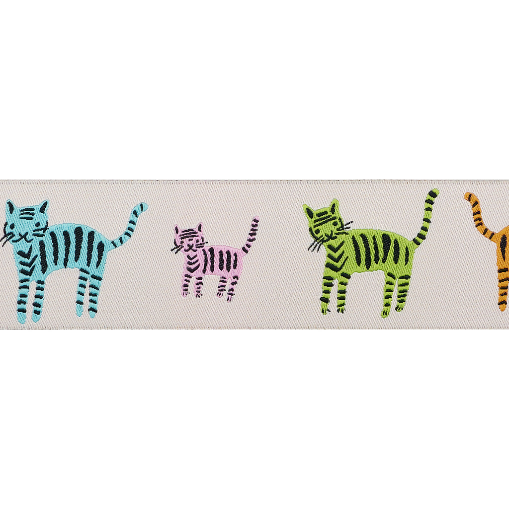 {New Arrival} Ruby Star Society Renaissance Ribbon Alexia Marcelle Abegg Catnap- Tiger Stripes in Natural - 1.5"