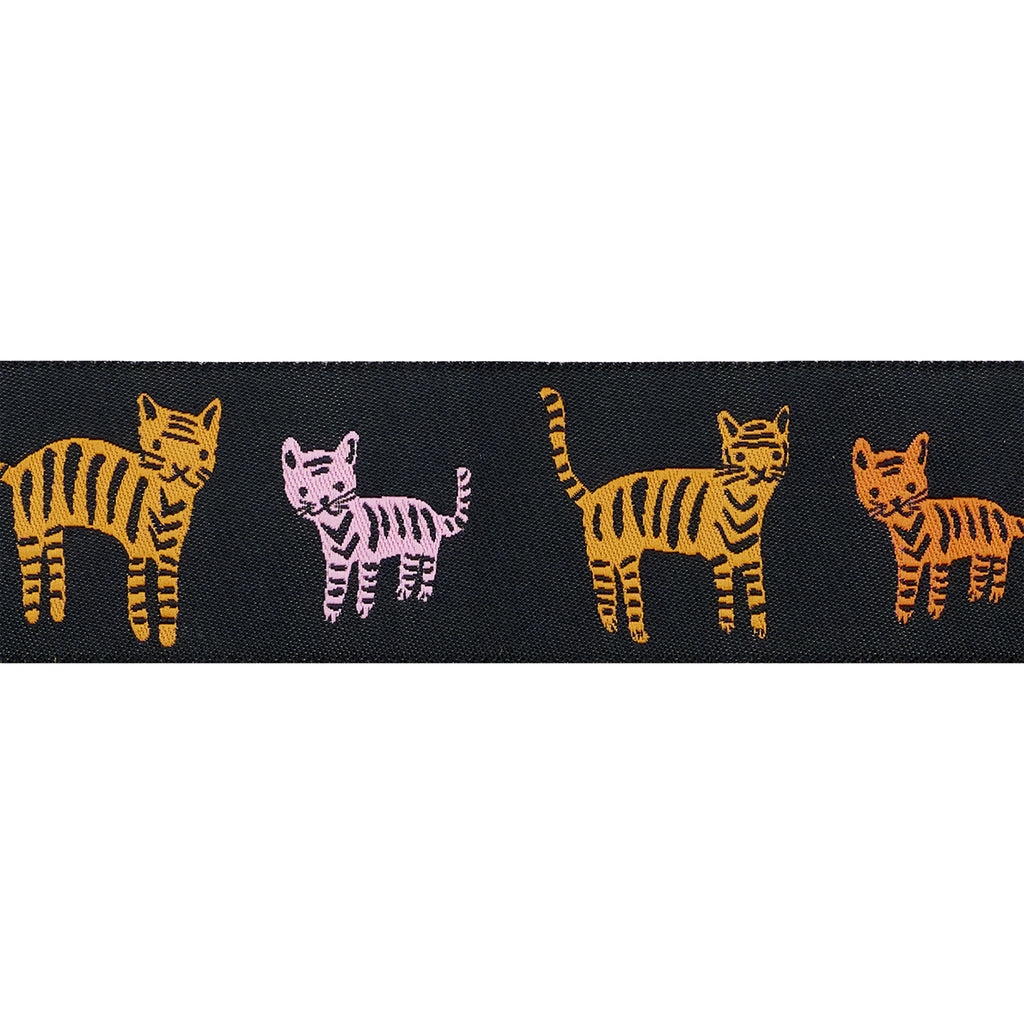 {New Arrival} Ruby Star Society Renaissance Ribbon Alexia Marcelle Abegg Catnap- Tiger Stripes in Black - 1.5"