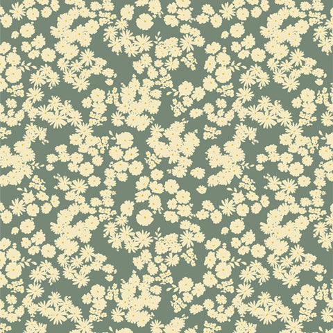 {New Arrival} Art Gallery Fabrics A Year in Petals Smoky Blossoms Fir