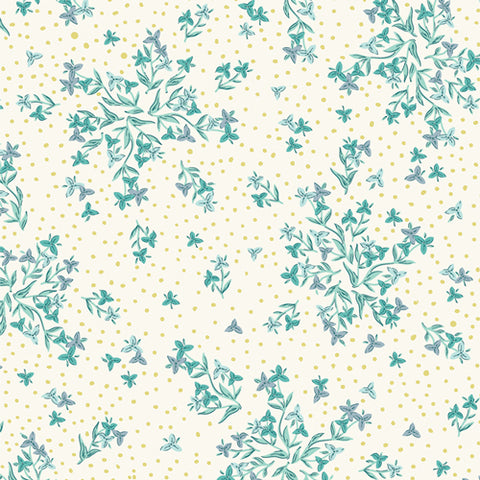 {New Arrival} Art Gallery Fabrics Bloomcore Wild at Heart Lagoon