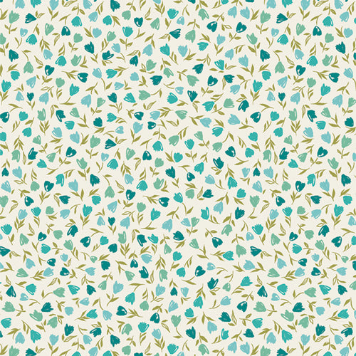 {New Arrival} Art Gallery Fabrics Bloomcore Floral Frenzy Lagoon
